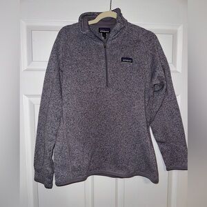 Purple Patagonia pull over quarter zip